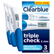 Clearblue Pregnancy Test Ultra Early Triple-Check & Date Combo Pack, Results 6 D