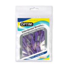 OPTIM Interdental Brushes Pack of 25 Purple 1.1 mm Size 6