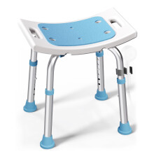 HOMLAND Shower Chair 181 kg, Adjustable Height Shower Stool with Rust-Free Aluminium Frame, Non-Slip Feet Shower Stools to Sit on in Shower, Shower S