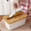 Ceramic Butter Dish with Lid & Knife for Home Kitchen Decor - White (1 Pc) 4