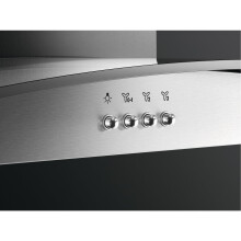 AEG 60cm Curved Glass Chimney Cooker Hood Stainless Steel