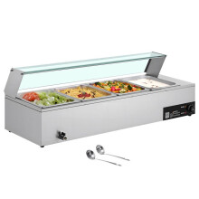 Aquecedor de pratos elétrico a vapor - DUOKU - M-2214 - 1500 W - Aço inoxidável - Para buffets