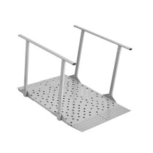 Aluminium Drempel Ramp-Duoku-met Leuningen 1140x850 mm-Antislip Oppervlak-Laadcapaciteit 199,6 kg