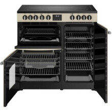 Belling Farmhouse 90E 90cm wide Electric Range Cooker with Ceramic Hob Cre