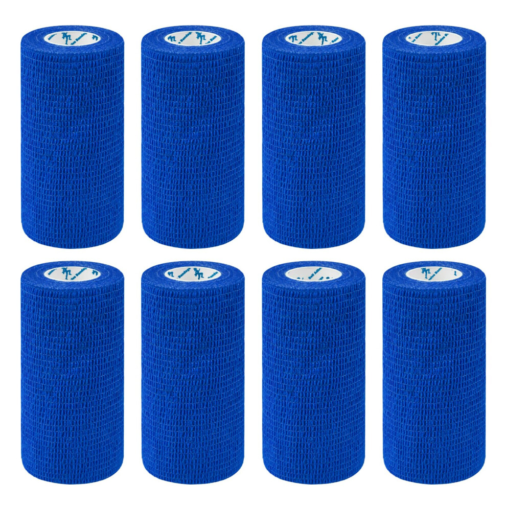 Nellhomy 8 Rolls Self Adhesive Bandage Warp 4 Inch Self Adherent Cohesive Bandages, 10Cm X 4.5M Elastic Breathable Self Adhesive Bandage For Finger, Sports An