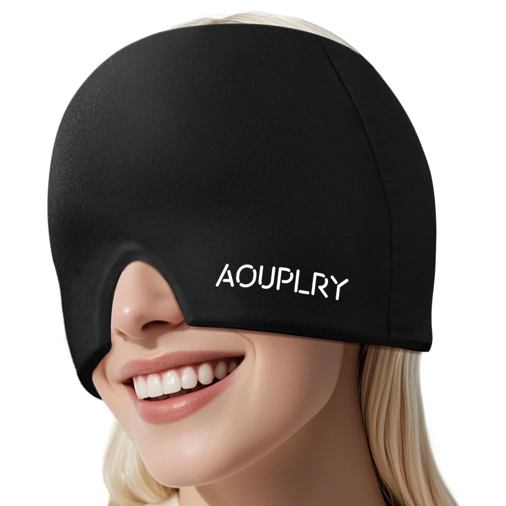 Aouplry Migraine Relief Cap, 360 Gel Surround Wearable Migraine Cap, Hot & Cold Therapy Migraine Relief, Reusable For Migraine, Tension Headache, Sinus Pres