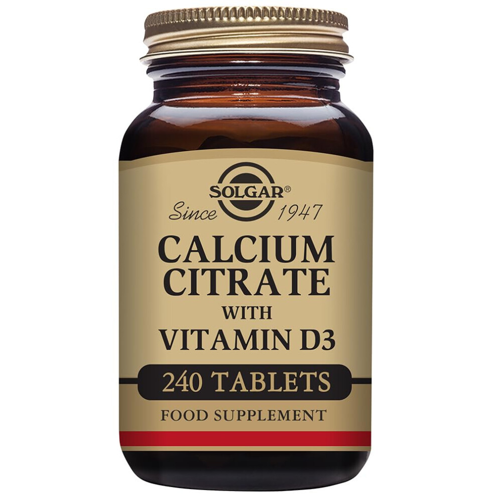 Solgar Calcium Citrate With Vitamin D3 - Healthy Bones & Teeth - High