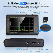 4Inch Handheld Spectrum Analyzer 100k-5.3GHz RF Signal Generator for ULTRA Protable SA with 32GB Card