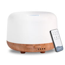 300ML Essential Oil Diffuser,Remote Control Aromatherapy Diffusers Humidifier with Adjustable Mist Mode & Waterless Auto-Off and 7 LED Light Colors f