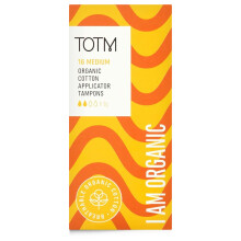 TOTM Organic Tampons with Biodegradable Cardboard Applicator | Medium Pack of 16
