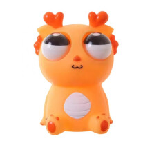 (LightGreen) (Orange) Squeeze Toy For Stress Relief Cute Bug With Big Eyes When Squeeze Toy 2pcs