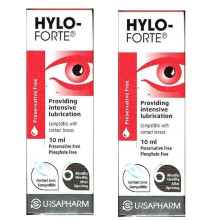 HYLO Forte - Double Pack - Preservative Free Lubricating Eye Drops - for Treatment of Severe and Persistant Dry Eyes - 2x10ml