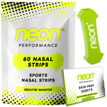Neon Performance Nasal Strips (60 Count) – Green Nose Strips for Breathing & Snoring Relief – Opens Nasal Passages to Improve Airflow for Exercise