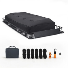 Dakmand-Duoku-voor Auto, 2286x1270x152 mm, met Waterdichte Tas en Ratels, Laadcapaciteit van 113,4 kg