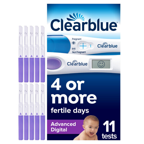 Clearblue Clearblue 10 Advanced Digital Ovulation Tests and 1 Pregnancy Test Kit – Typical