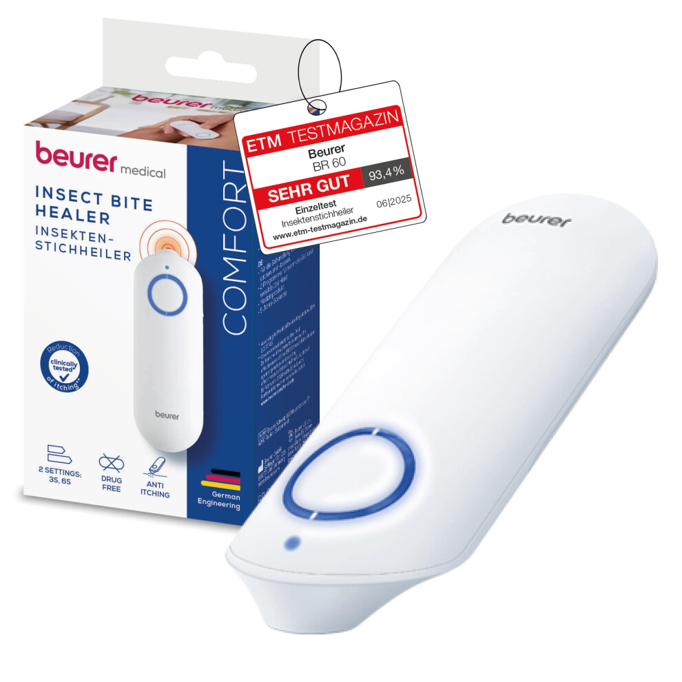 Beurer Bitex Original Insect Bite Healer Br 60, Bite Healer Heat Pen For The Treatment Of Insect Bites And Stings, Electric Bite Healer, Holiday Gadg