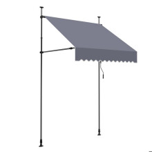 Store banne manuel rétractable - DUOKU - SDA150120-S - Largeur 150 cm - Barres latérales 110–150 cm - Hauteur réglable 210–310 cm