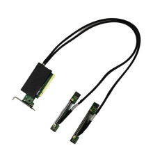 PCIE5.0 GPU Card Server Cable PCIE5.0 16X to 2 MCIO Server GEN5 Data Cable PCIE5.0 Adapter Backplane B