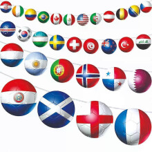 Football Team National Bunting for World Cup 2026, Party Decorations - 48pcs 5M