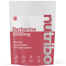 Berberine 97% HCL 2000mg | 120 Vegan Capsules | 4 Month Supply |