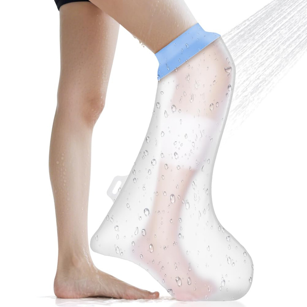 Anomm Waterproof Calf Cast Cover For Shower, Reusable Adult Calf Cover, Soft & Comfortable Cast Protectors For Calf, Foot, Knee, Watertight Seal Cast