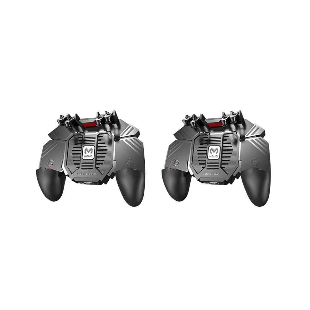 2X Memo Ak77 Game Trigger Phone Cooler Fan Game Controller Controller With Fan For Pubg Trigger Shooter Joystick(4000Mah) 6032710826964