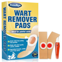 Eveellyn Wart Remover, 24 Pads for Verruca Treatment & Corn Removal, Plantar War