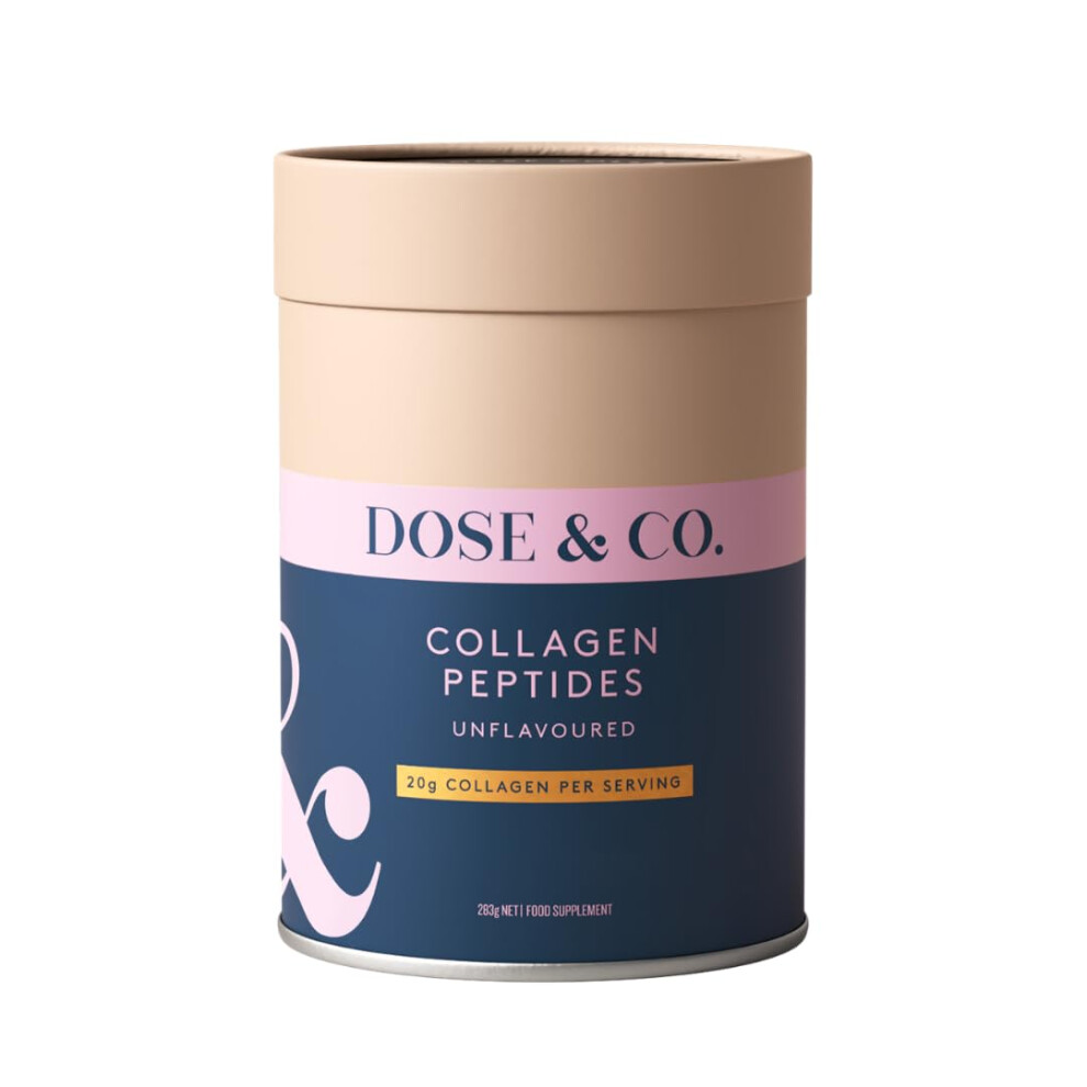 Photos - Vitamins & Minerals Dose & Co Pure Collagen Peptides Powder â Unflavoured, 283g | Bovine Collagen Peptides Type I & III  | 12g Prot(Peptiplus)