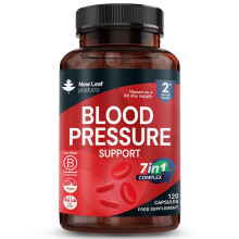 Blood Pressure 7-in-1 Supplement - 120 Vegan Capsules, 2 Months