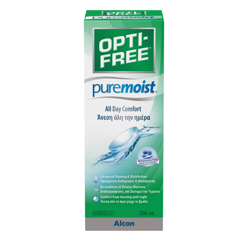 Opti-Free Puremoist Concact Lens Care Solution | Single Bottle | 1 X 300 Ml