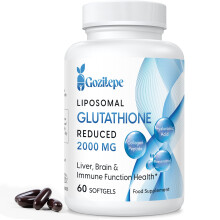 Gozitepe Liposomal Glutathione Reduced 2000mg per Serving | Glutathione Supplement with Hyaluronic Acid + Collagen Peptide + Resveratrol | 10x Better