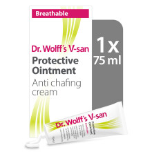 Dr. Wolff's V-san Protective Ointment 1x 75ml | Anti Chafing Cream for External Intimate Area | Helps and Aids Healing of Skin Irritaion Due to Chafi