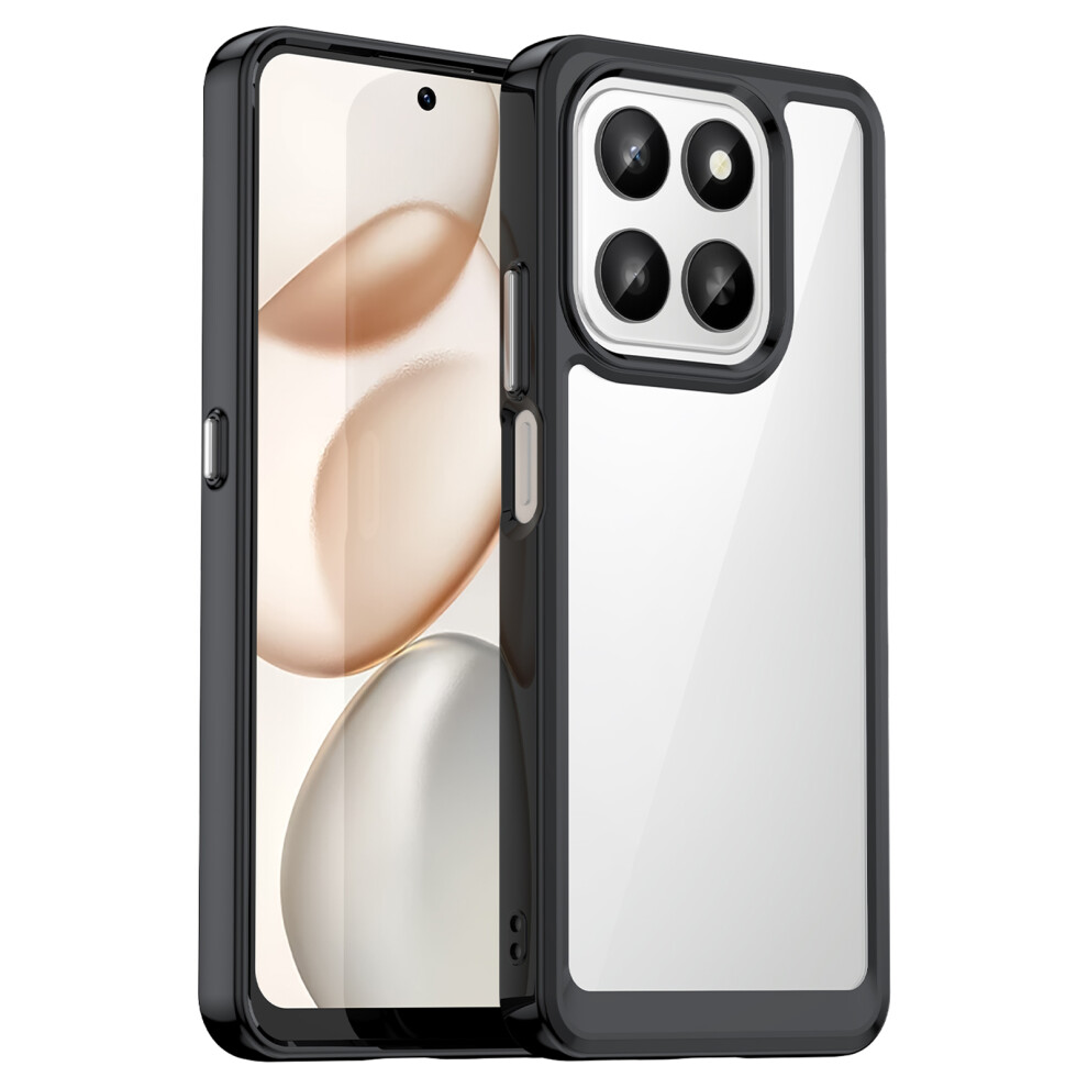 (Black) Phone Case For Honor 400 Smart 4G / 400 Smart 5G / X7d 4G / X7d 5G Tpu + Acrylic Protective Clear Cover Black 6914292917332