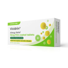 Vividrin Allergy Relief Tablets - Cetirizine Antihistamine Tablets 10mg x 30 Tab