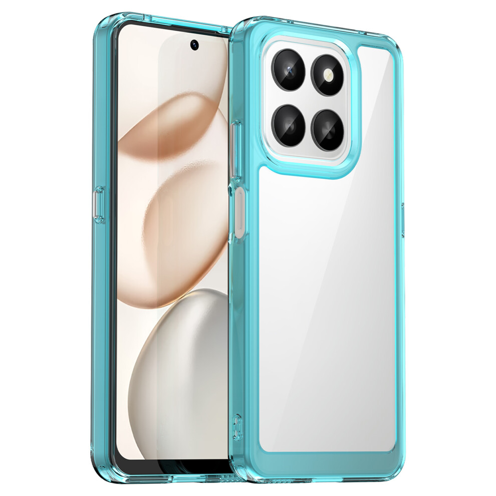 (Transparent ) Phone Case For Honor 400 Smart 4G / 400 Smart 5G / X7d 4G / X7d 5G Tpu + Acrylic Protective Clear Cover Blue 6914296760378