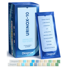 Urinox-10 Urinalysis Strips - Individually Packaged Urine Test Strips for Longer Shelf Life - 30 Professional Tests for 10 Parameters