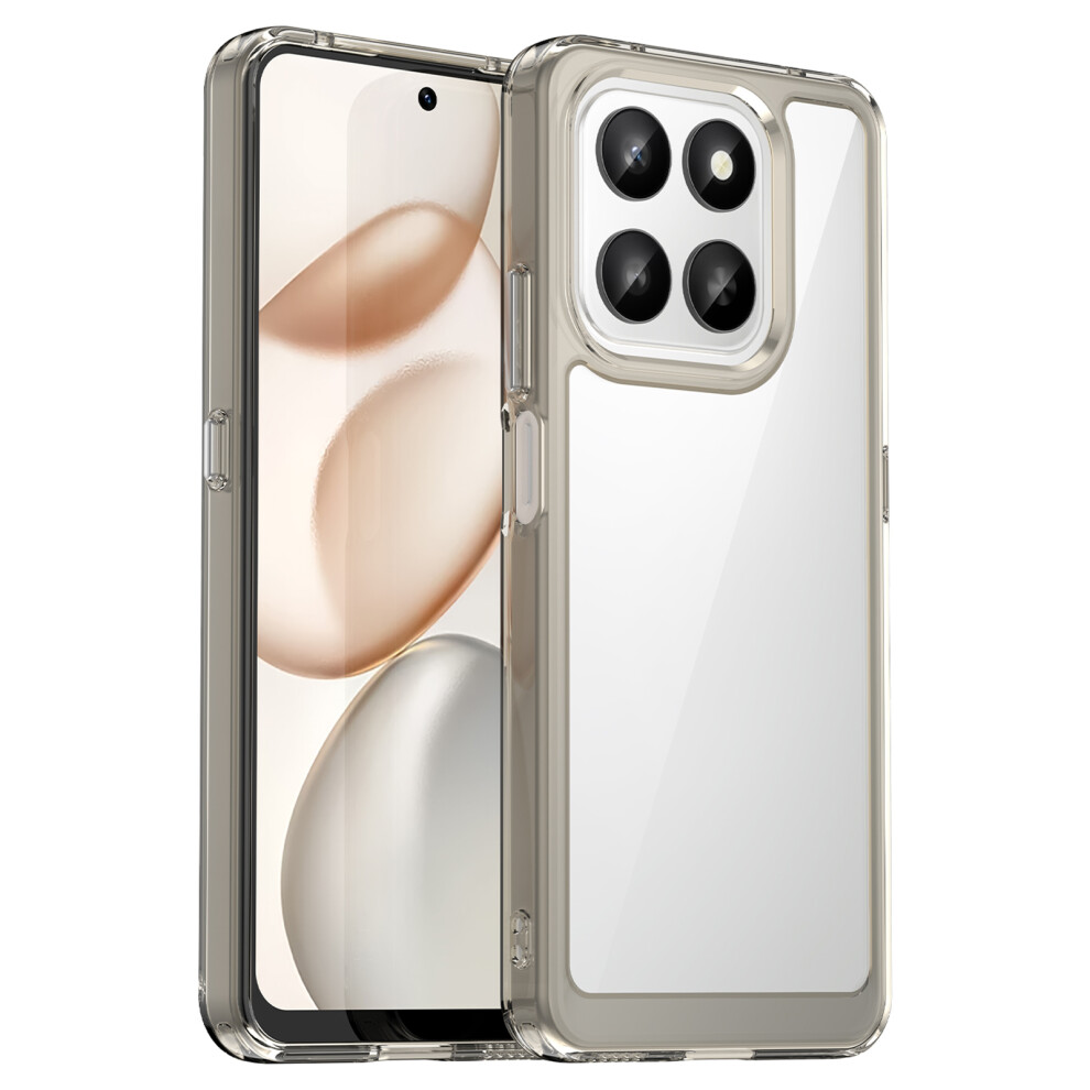 (Transparent ) Phone Case For Honor 400 Smart 4G / 400 Smart 5G / X7d 4G / X7d 5G Tpu + Acrylic Protective Clear Cover Grey 6914290658787