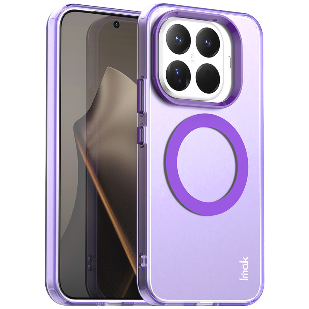 (Purple) Imak For Xiaomi 15T Pro Case Magnetic Case Candy Color Anti Drop Tpu + Pet Back Cover Purple 6914295453189