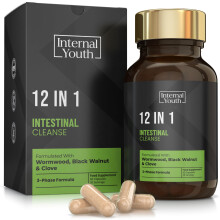 12 in 1 Parasite Cleanse - 1500mg Wormwood, Black Walnut and Clove +