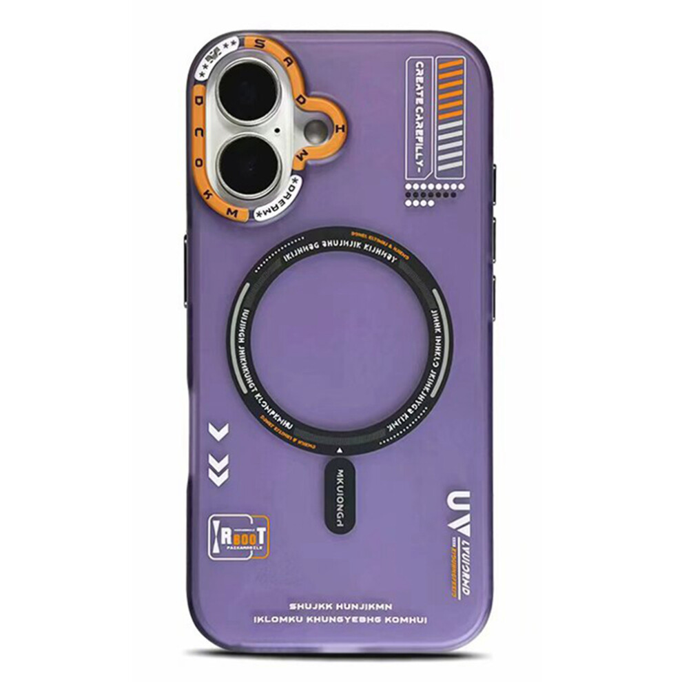 (Dark ) Paika M1 Series For Iphone 16 Case Compatible With Magsafe Matte Pc + Tpu Phone Cover Purple 6914293398437