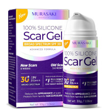 Silicone Scar Gel Scar Cream - SPF 30 Medical-Grade Formula for Surgical Scars, C-Section, Stretch Marks, Injury, Burns, Keloids, Old and New Scars