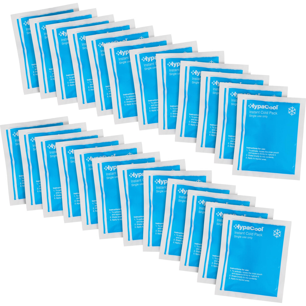 Safety First Aid Group Hypacool Pack Of 24 Instant Cold Ice Pack, 12.5Cm X 15Cm - For First Aid, Sports Injuries And Pain Relief