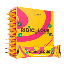 Ridiculous Vegan Protein Bar - Award Winning, Chocolate Caramelicious, 9 Bars, 1