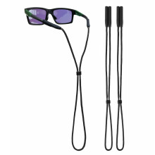 80Days Adjustable Eyeglass Strap: Nylon Retainer for Glasses and Sunglasses with Silicone Grips, Secure Fit