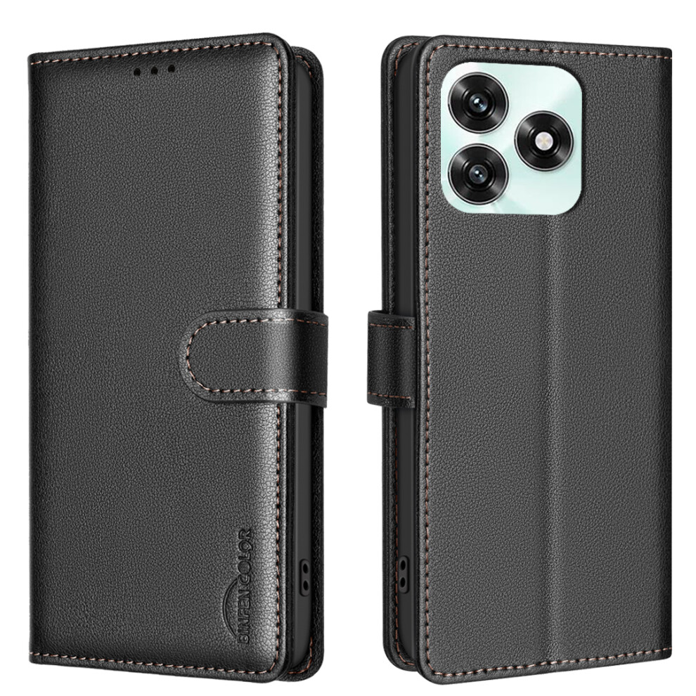 (Black) Binfen Color For Honor X5c 4G / Honor X5c Plus 4G Leather Case Bf32 Wallet Rfid Blocking Phone Cover Black 6914295896610