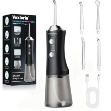Vexloria Vexloria Cordless Water Flosser, 300ML Oral Irrigator with 4 Nozzles, IPX7 Waterproof, DCA1
