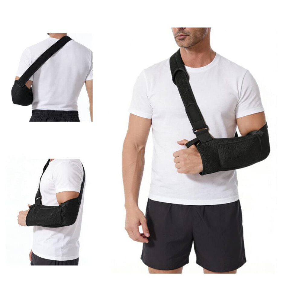 Oaygat Adjustable Universal Arm Support Sling Â Shoulder Immobilizer Brace For Injured Shoulder Dislocated Joint Broken Wrist & Elbow Fits Both Left