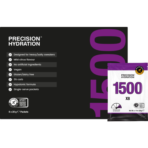 Precision Hydration Electrolyte Drink Mix - No Artificial Ingredients, Multi Strength Electrolyte Powders - Individual Waterproof Servings - Gluten/D