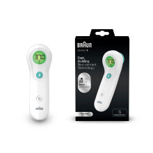 Braun Sensian 5 Forehead non-contact thermometer - Positioning Guidance - Colour-Coded Digital Display - 2 second measurement - Baby and Child Friend