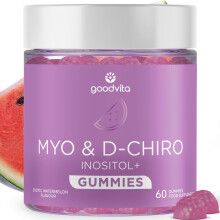 Goodvita Myo + D-Chiro Inositol Gummies x60 | PCOS Supplement for Women 2000mg | Added Folate, Chronium + B12 | Watermelon Flavour | 1 Month Supply |
